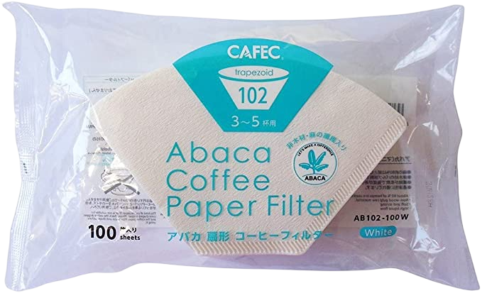 CAFEC Abaca Trapezoid Coffee Filter 3-5 Cups 100pk